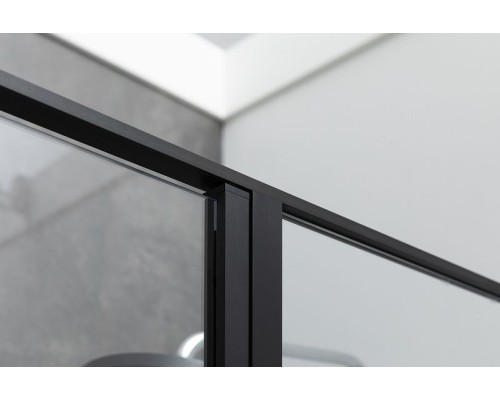 Душевая дверь Allen Brau Priority 100 3.31006.BBA профиль Черный брашированный стекло прозрачное