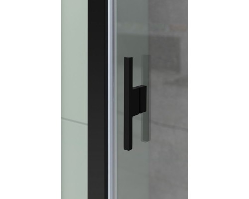 Душевая дверь Allen Brau Priority 100 3.31006.BBA профиль Черный брашированный стекло прозрачное