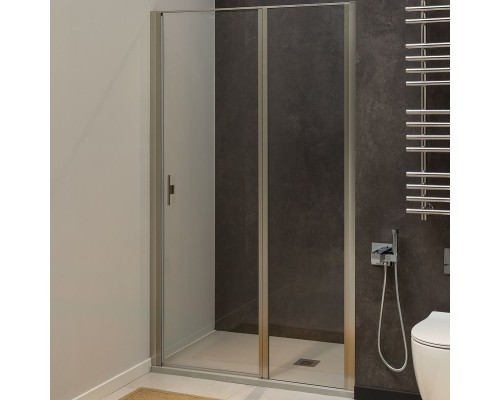 Душевая дверь Allen Brau Priority 120 3.31008.BA профиль Серебро брашированное стекло прозрачное