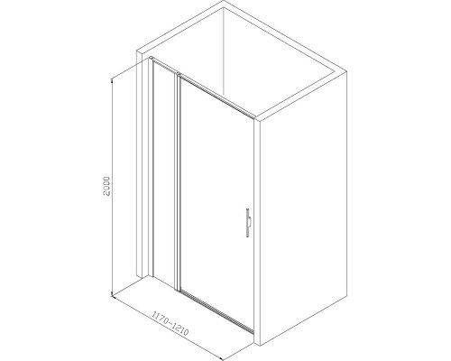 Душевая дверь Allen Brau Priority 120 3.31007.00 профиль Хром стекло прозрачное