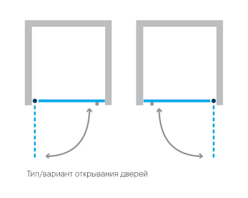 Душевая дверь Koller Pool Waterfall Line 80 QP10 профиль Хром стекло рифленое