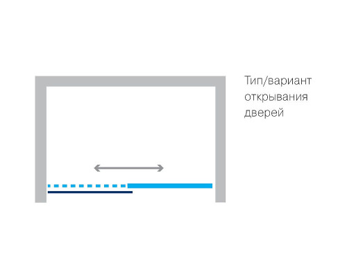 Душевая дверь Koller Pool Trend 120 TD120G профиль Хром стекло рифленое