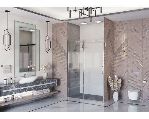 Душевая дверь Ambassador Benefit 130 19021102HX профиль Хром стекло прозрачное