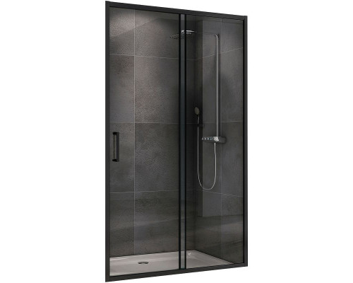 Душевая дверь Abber Schwarzer Diamant 120 AG30120B5 профиль Черный стекло прозрачное