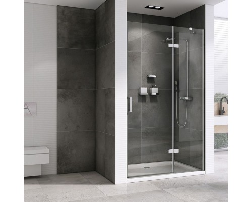 Душевая дверь Abber Zart 90 AG08090 профиль Хром стекло прозрачное