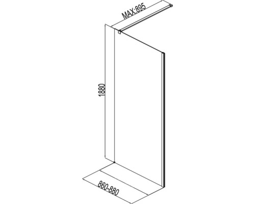 Душевая перегородка Aquanet Cinetic AE12-F-90H190U-CT 90х190 243623 профиль Хром стекло прозрачное
