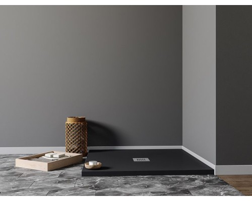 Душевой поддон из искусственного камня Aquanet Pleasure 90x90 258888 Черный