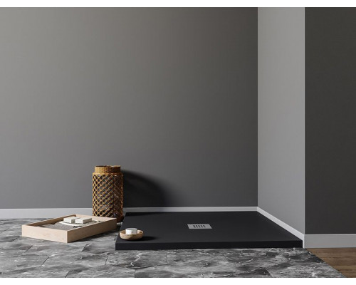 Душевой поддон из искусственного камня Aquanet Pleasure 100x100 258889 Черный