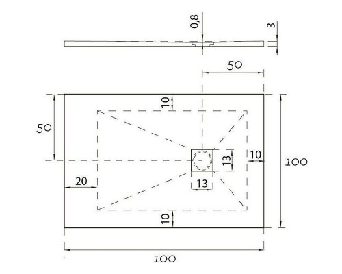 Душевой поддон из искусственного камня Aquanet Pleasure 100x100 258889 Черный