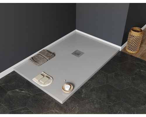 Душевой поддон из искусственного камня Aquanet Pleasure 120x80 258876 Серый
