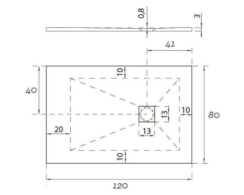 Душевой поддон из искусственного камня Aquanet Pleasure 120x80 258876 Серый