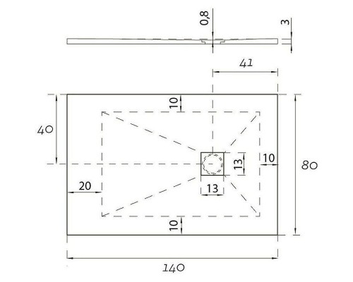 Душевой поддон из искусственного камня Aquanet Pleasure 140x80 258892 Черный