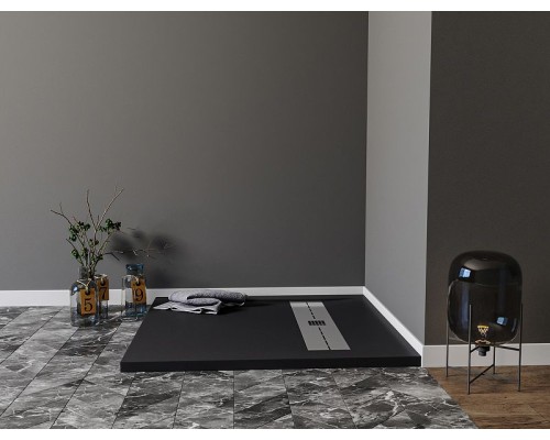 Душевой поддон из искусственного камня Aquanet Delight 90x90 258896 Черный