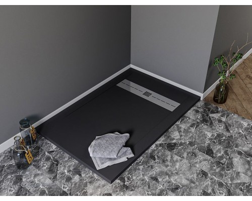 Душевой поддон из искусственного камня Aquanet Delight 160x80 258900 Черный