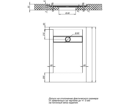 Душевой поддон из искусственного камня Aquanet Delight 160x80 258900 Черный