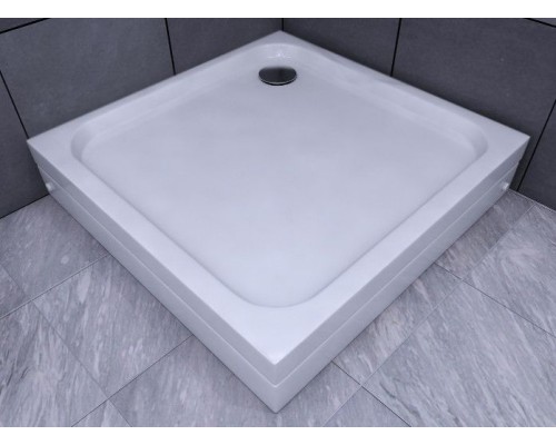 Душевой поддон из искусственного камня Aquatek 90x90 квадратный с ножками Белый