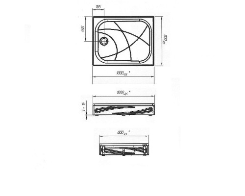 Акриловый поддон для душа 1MarKa Freya New 100x80 01пфн1080п Белый