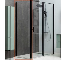 Душевая стенка Allen Brau Priority 100 3.31021.BBA профиль Черный брашированный стекло прозрачное