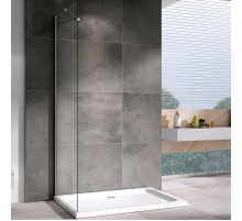 Душевая стенка Abber Zart 80x195 S81 профиль Хром стекло прозрачное