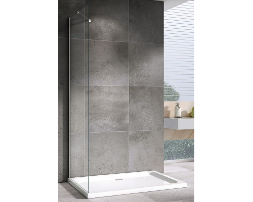Душевая стенка Abber Zart 90x195 S91 профиль Хром стекло прозрачное