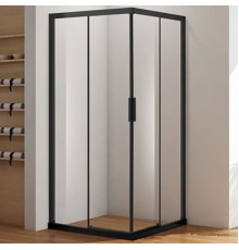 Душевой уголок Aquanet Pleasure AE60-S-100x100U-BT 100x100 профиль Черный стекло прозрачное