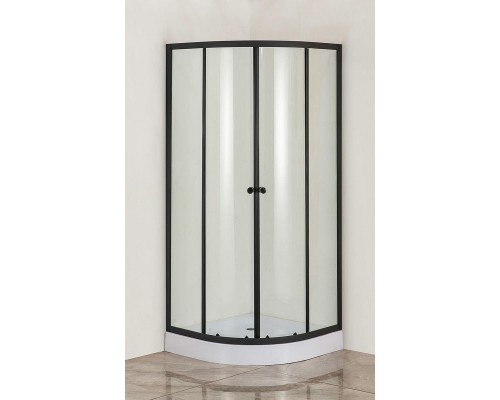 Душевой уголок Orange E01-090TB/G 90x90 профиль Черный стекло прозрачное
