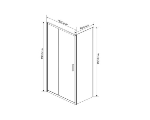 Душевой уголок Vincea Garda 120х80 VSR-1G8012CLB профиль Черный стекло прозрачное