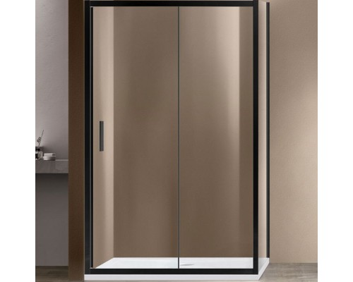 Душевой уголок Vincea Garda 120х80 VSR-1G8012CLB профиль Черный стекло прозрачное