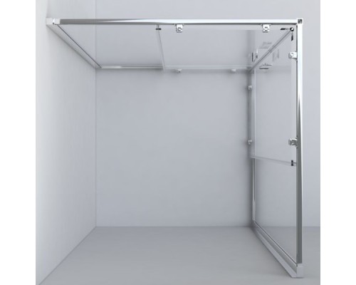 Душевой уголок Vincea Garda VSS-1G8090CLB 90х80 профиль Черный стекло прозрачное