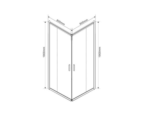 Душевой уголок Vincea Garda VSS-1G8090CLB 90х80 профиль Черный стекло прозрачное