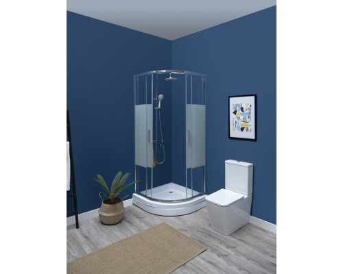 Душевой уголок Aquanet Practic 90x90 AE10-Q-90x90U-CP 243615 профиль Хром стекло прозрачное с шелкографией