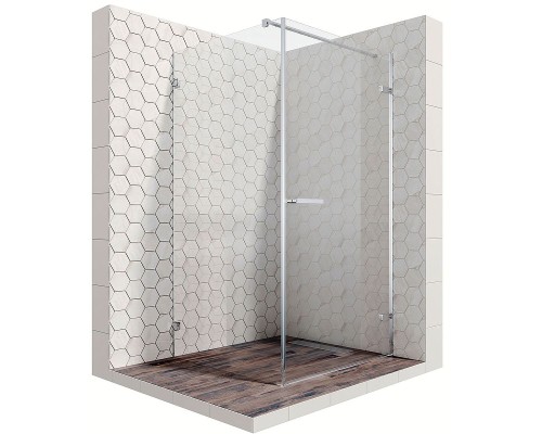 Душевой уголок Ambassador Abner 90x90 10011101R профиль Хром стекло прозрачное