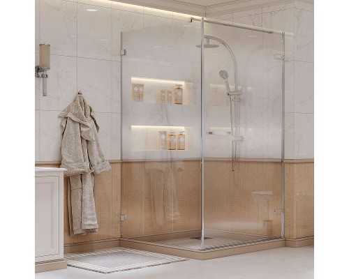 Душевой уголок Ambassador Abner 100х100 10011102R профиль Хром стекло прозрачное