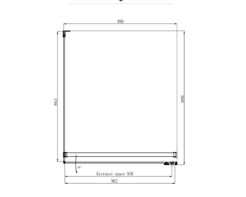 Душевой уголок Ambassador Abner 100х100 10011102R профиль Хром стекло прозрачное