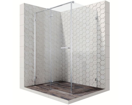 Душевой уголок Ambassador Abner 120х80 10011103L профиль Хром стекло прозрачное