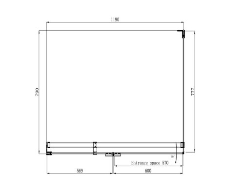 Душевой уголок Ambassador Abner 120х80 10011103L профиль Хром стекло прозрачное