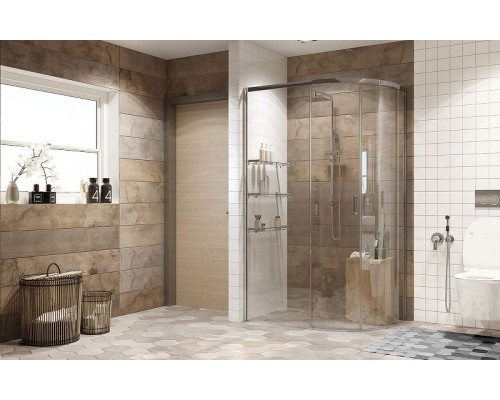 Душевой уголок Ambassador Queen 120х80 11011103L профиль Хром стекло прозрачное