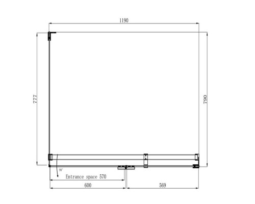 Душевой уголок Ambassador Abner 120х80 10011103R профиль Хром стекло прозрачное