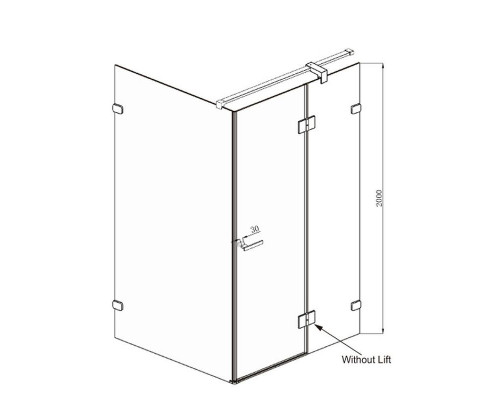 Душевой уголок Ambassador Abner 120х80 10011103R профиль Хром стекло прозрачное