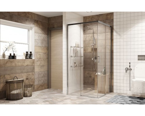 Душевой уголок Ambassador Queen 100х100 11011105 профиль Хром стекло прозрачное