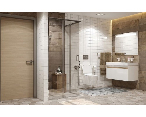 Душевой уголок Ambassador Queen 100х100 11011105 профиль Хром стекло прозрачное