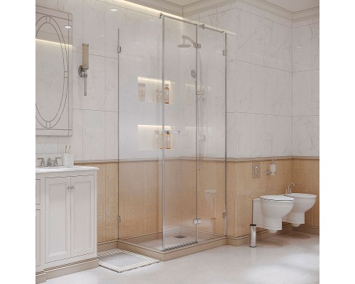 Душевой уголок Ambassador Abner 120х90 110011104R профиль Хром стекло прозрачное