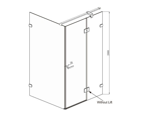 Душевой уголок Ambassador Abner 120х90 110011104R профиль Хром стекло прозрачное