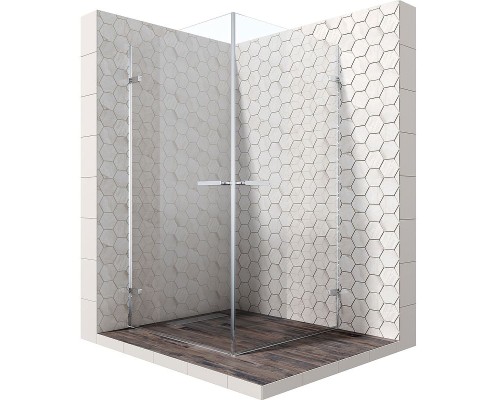 Душевой уголок Ambassador Abner 90х90 10011105 профиль Хром стекло прозрачное