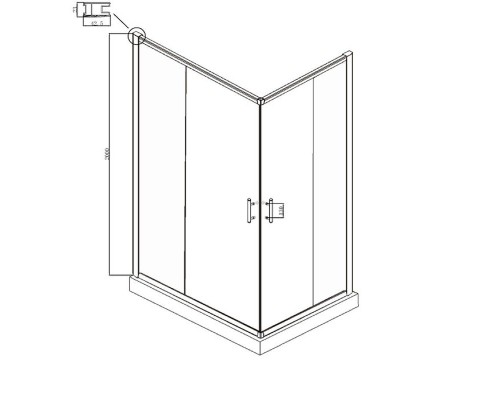 Душевой уголок Ambassador Kingston 120х80 114011101 профиль Хром стекло прозрачное