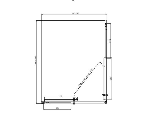 Душевой уголок Ambassador Kingston 90х90 14011102 профиль Хром стекло прозрачное
