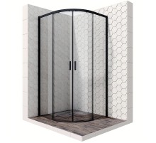 Душевой уголок Ambassador Queen 90х90 11011201Black профиль Черный стекло прозрачное