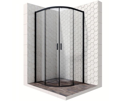 Душевой уголок Ambassador Queen 90х90 11011201Black профиль Черный стекло прозрачное