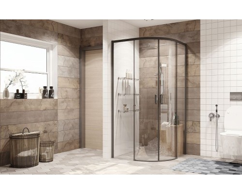 Душевой уголок Ambassador Queen 90х90 11011201Black профиль Черный стекло прозрачное