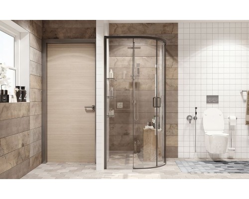 Душевой уголок Ambassador Queen 90х90 11011201Black профиль Черный стекло прозрачное